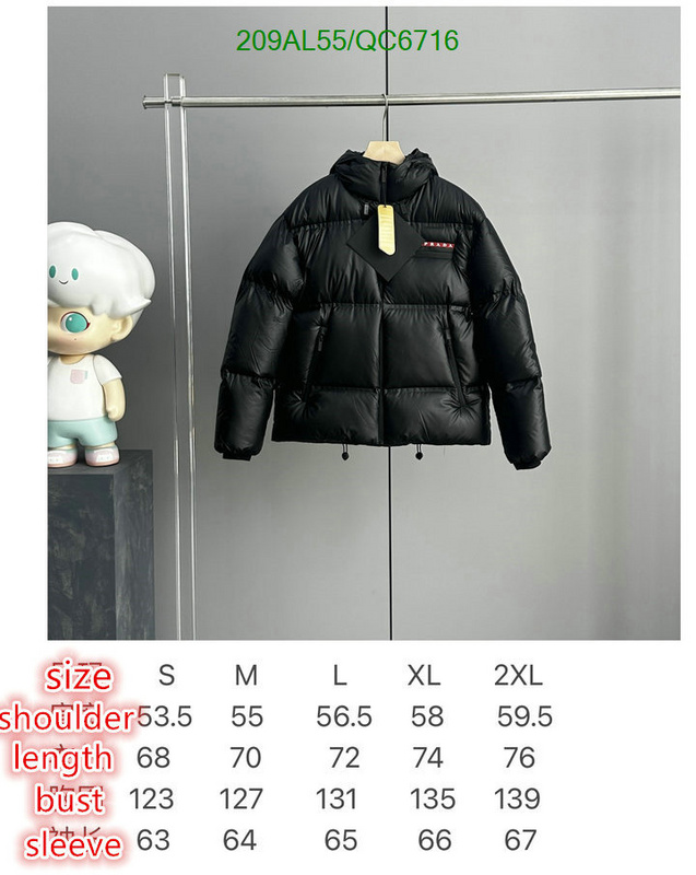 Down jacket Men-Prada Code: QC6716 $: 209USD