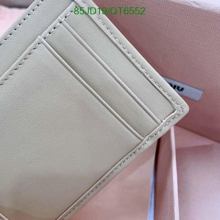 Miu Miu Bag-(Mirror)-Wallet- Code: QT6552 $: 85USD