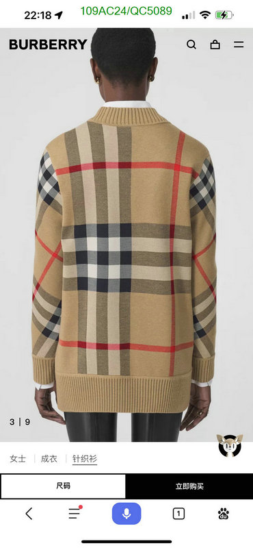 Clothing-Burberry Code: QC5089 $: 109USD