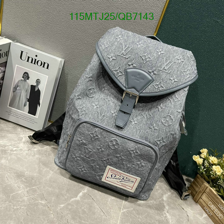LV Bag-(4A)-Backpack- Code: QB7143 $: 115USD