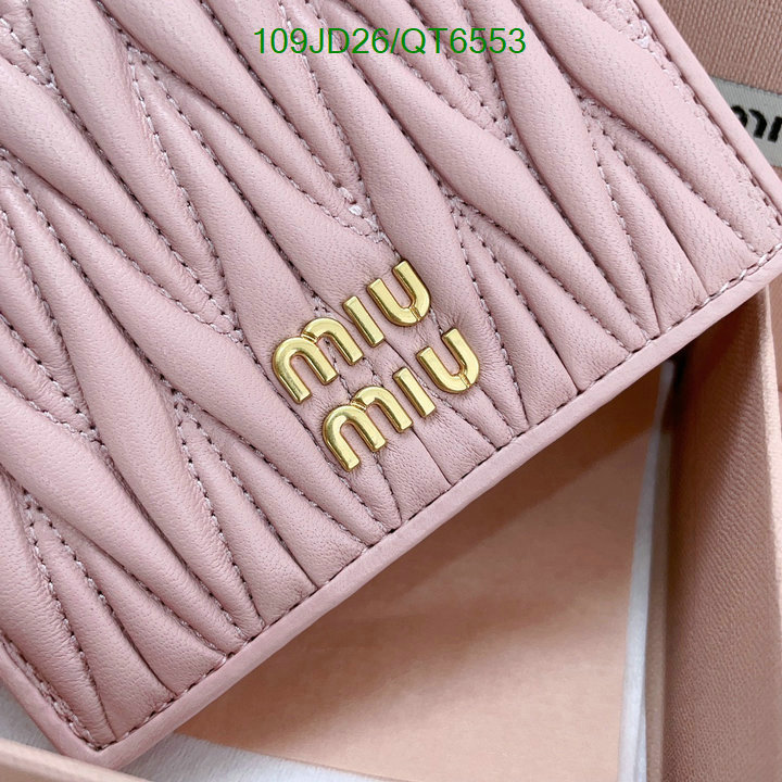 Miu Miu Bag-(Mirror)-Wallet- Code: QT6553 $: 109USD