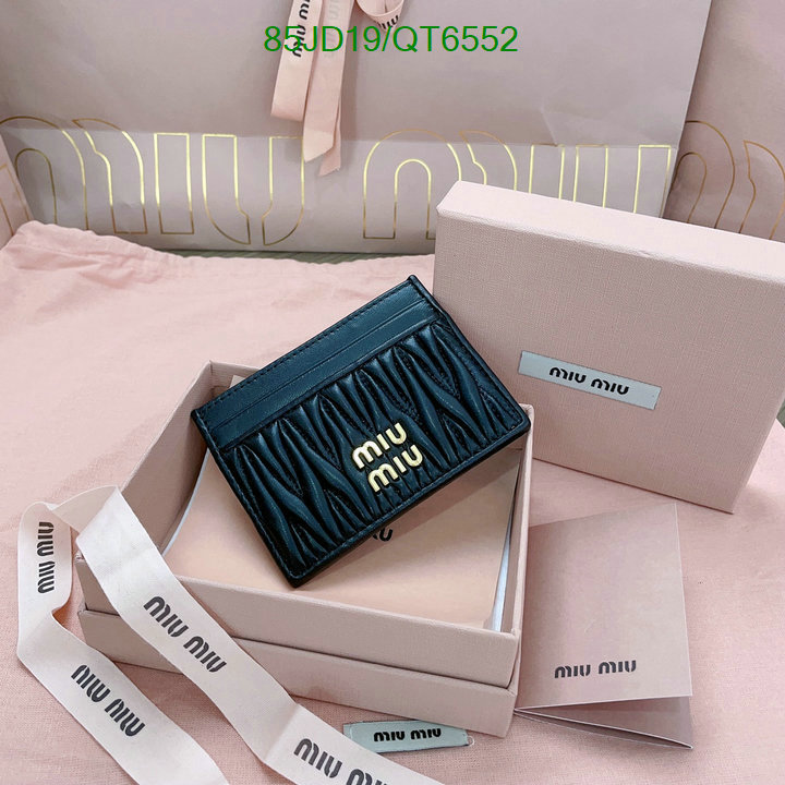 Miu Miu Bag-(Mirror)-Wallet- Code: QT6552 $: 85USD