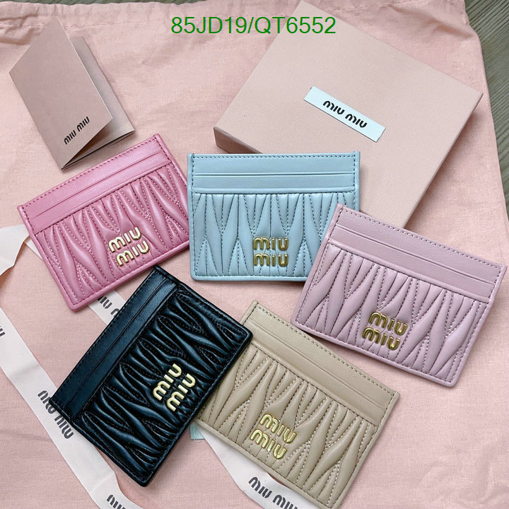 Miu Miu Bag-(Mirror)-Wallet- Code: QT6552 $: 85USD