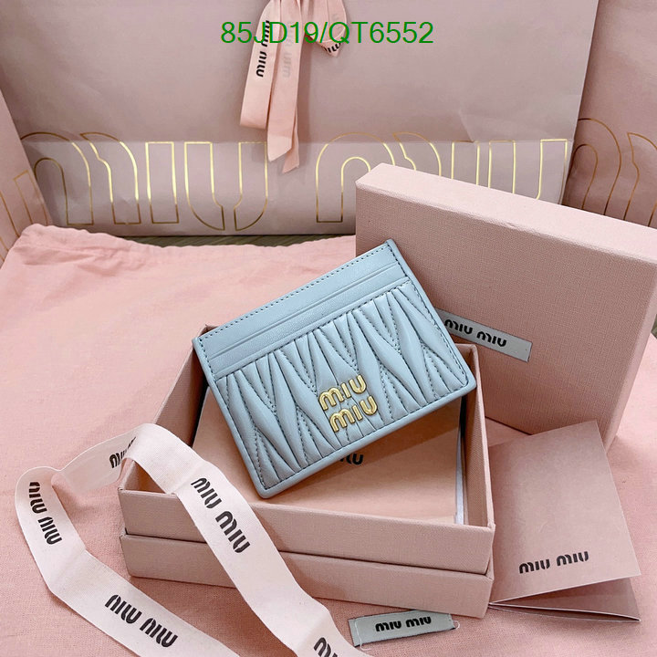 Miu Miu Bag-(Mirror)-Wallet- Code: QT6552 $: 85USD