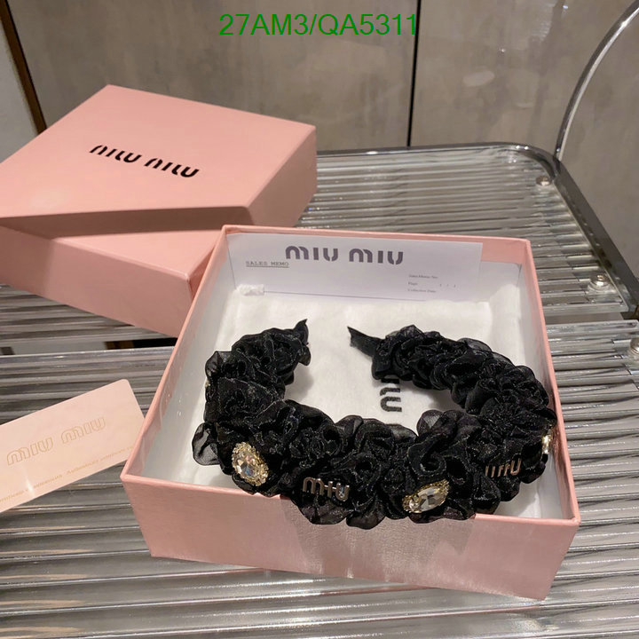 Headband-MIU MIU Code: QA5311 $: 27USD