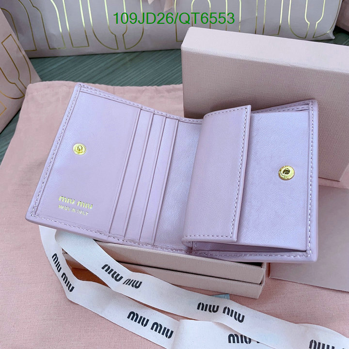 Miu Miu Bag-(Mirror)-Wallet- Code: QT6553 $: 109USD