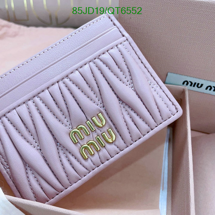 Miu Miu Bag-(Mirror)-Wallet- Code: QT6552 $: 85USD