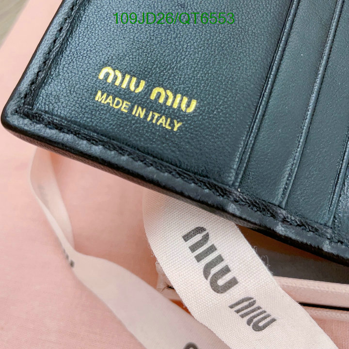 Miu Miu Bag-(Mirror)-Wallet- Code: QT6553 $: 109USD