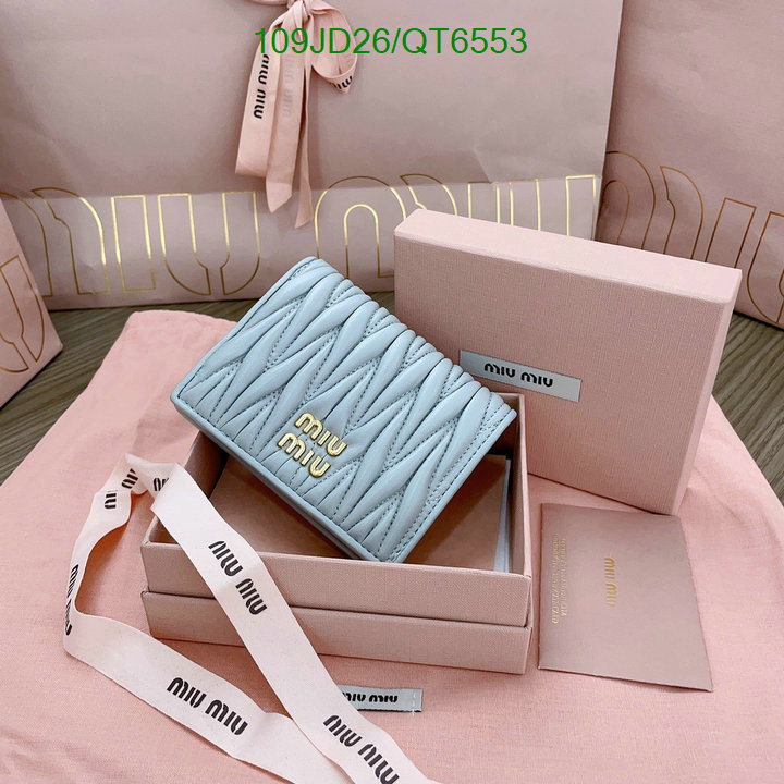 Miu Miu Bag-(Mirror)-Wallet- Code: QT6553 $: 109USD