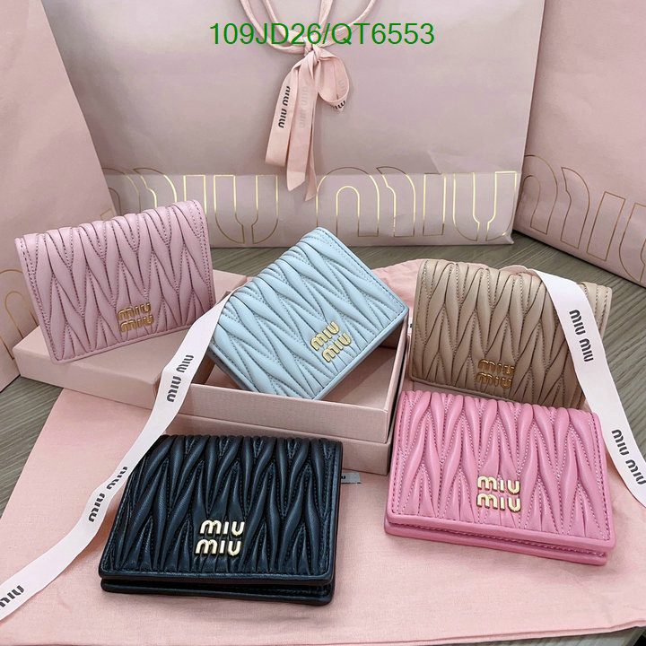 Miu Miu Bag-(Mirror)-Wallet- Code: QT6553 $: 109USD