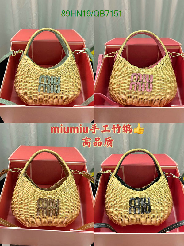 Miu Miu Bag-(4A)-Diagonal- Code: QB7151 $: 89USD