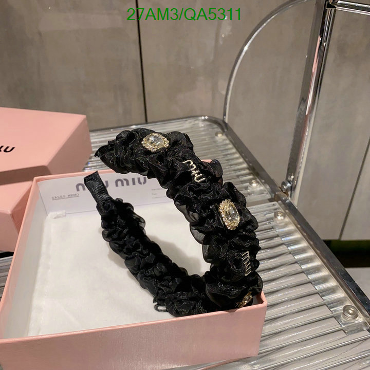 Headband-MIU MIU Code: QA5311 $: 27USD