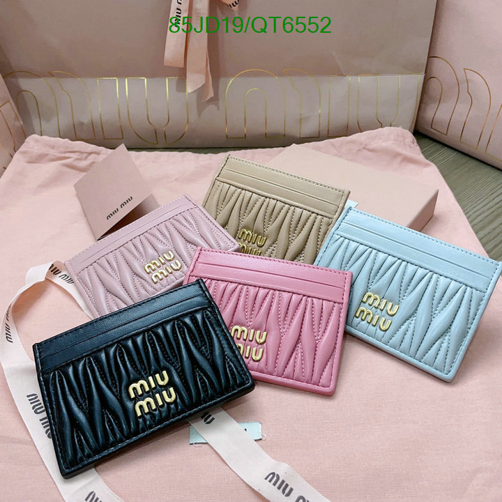 Miu Miu Bag-(Mirror)-Wallet- Code: QT6552 $: 85USD