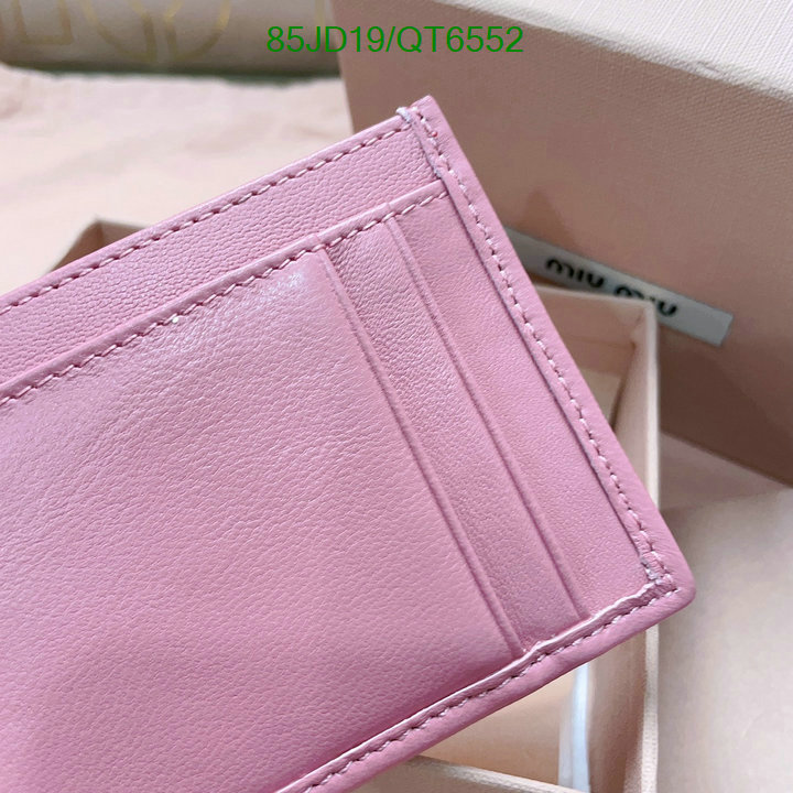 Miu Miu Bag-(Mirror)-Wallet- Code: QT6552 $: 85USD