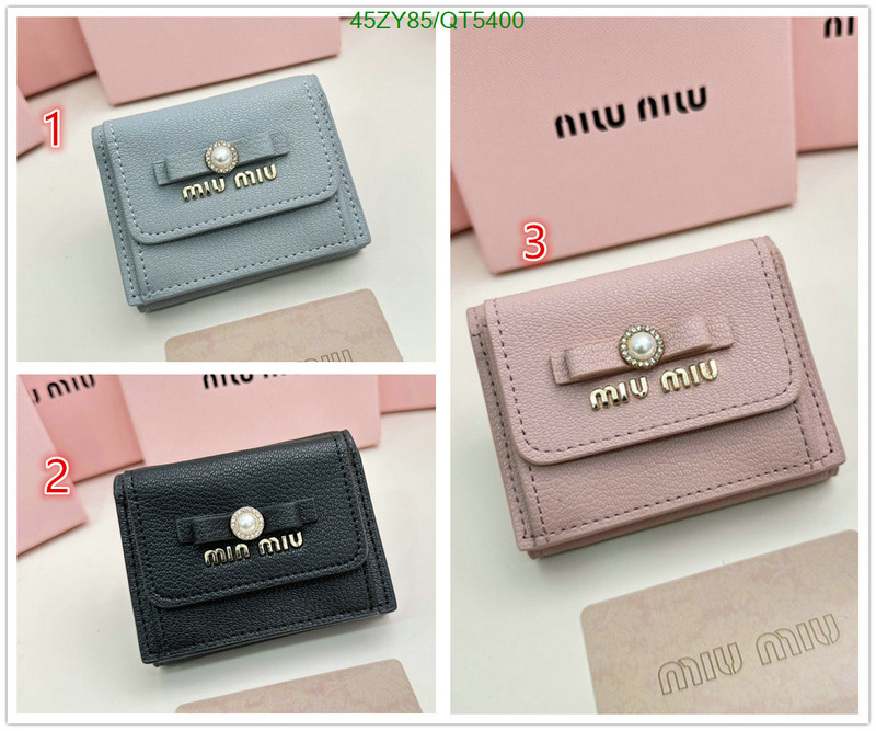 Miu Miu Bag-(4A)-Wallet- Code: QT5400 $: 45USD