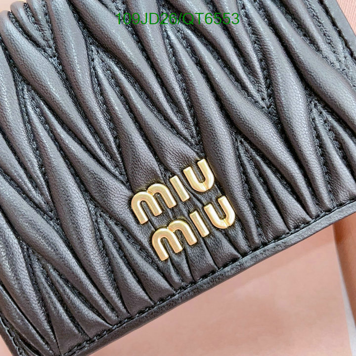 Miu Miu Bag-(Mirror)-Wallet- Code: QT6553 $: 109USD