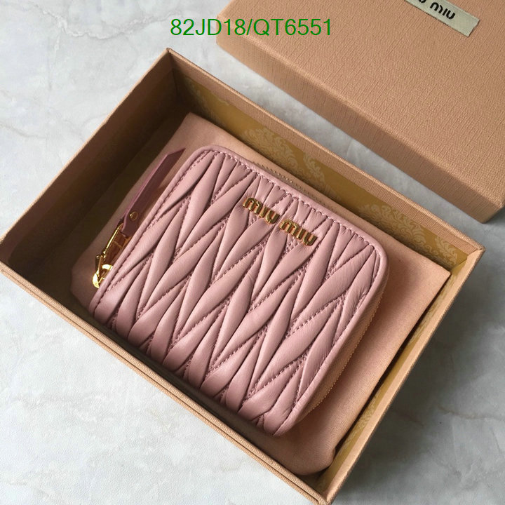Miu Miu Bag-(Mirror)-Wallet- Code: QT6551 $: 82USD