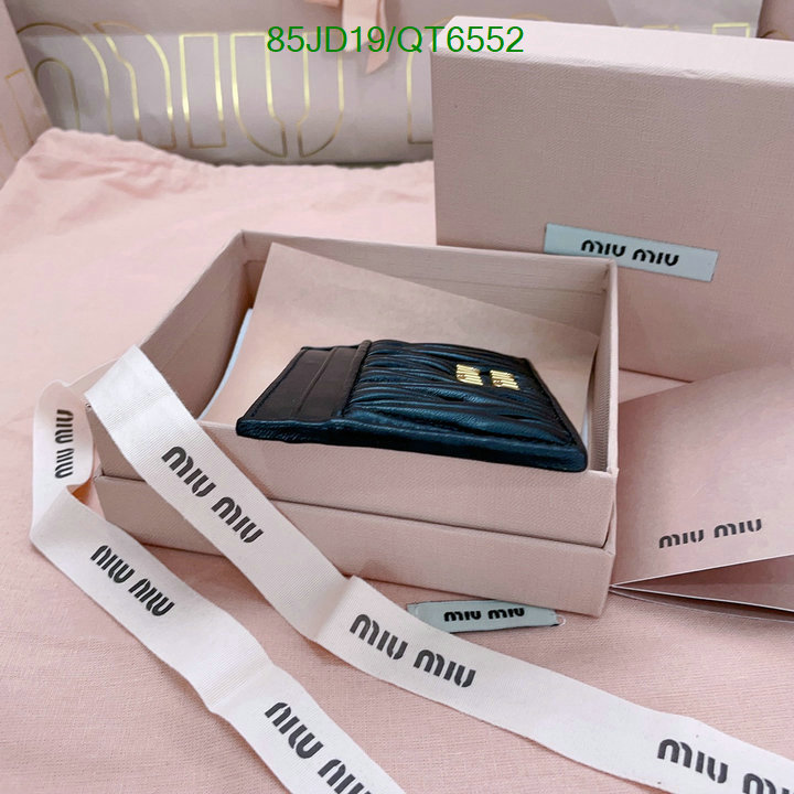 Miu Miu Bag-(Mirror)-Wallet- Code: QT6552 $: 85USD