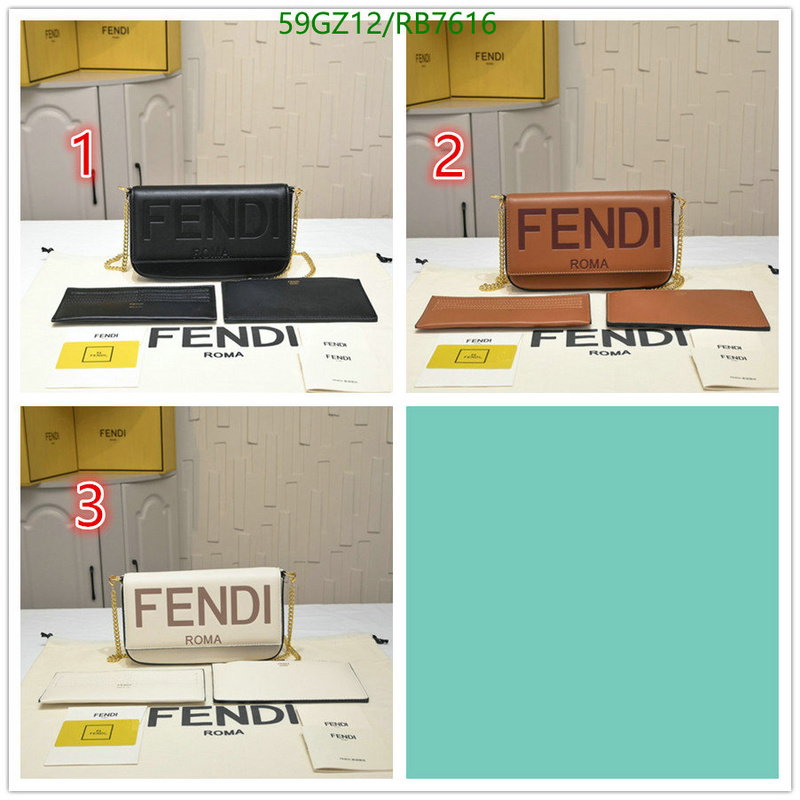 Fendi Bag-(4A)-Diagonal- Code: RB7616 $: 59USD