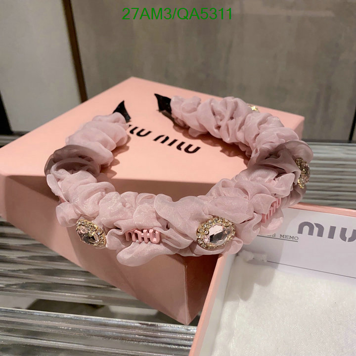 Headband-MIU MIU Code: QA5311 $: 27USD