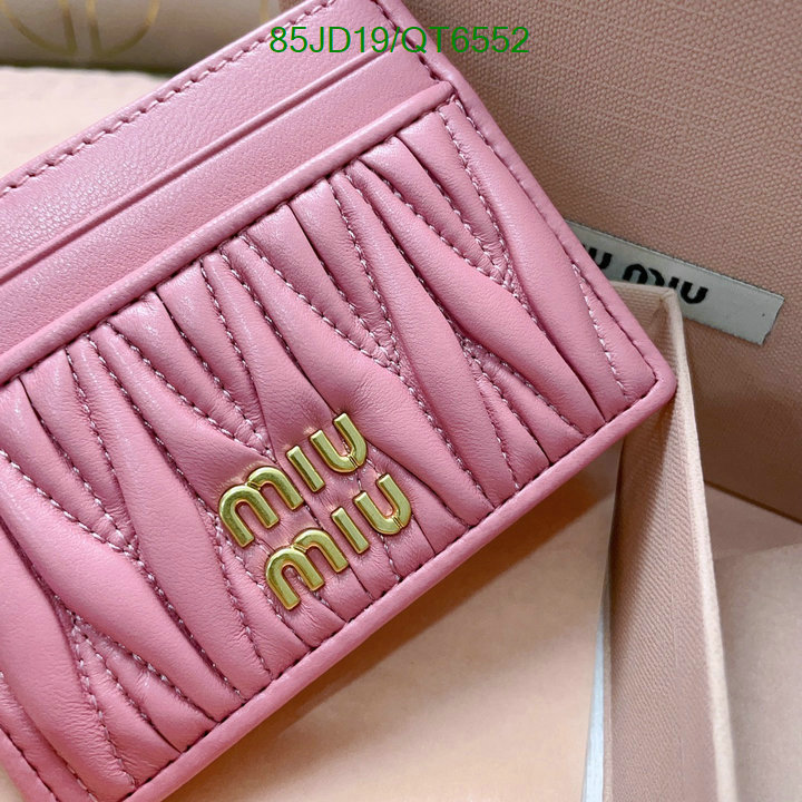 Miu Miu Bag-(Mirror)-Wallet- Code: QT6552 $: 85USD