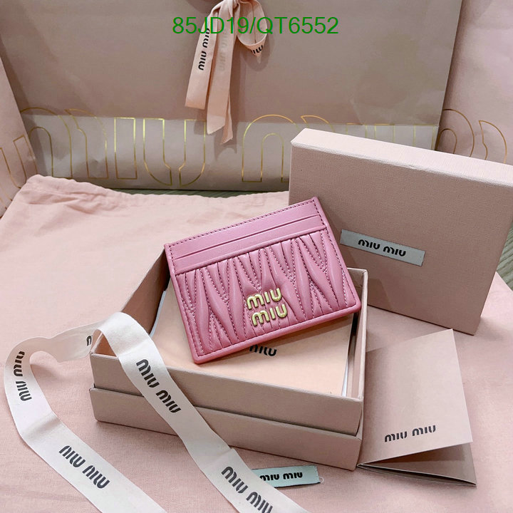 Miu Miu Bag-(Mirror)-Wallet- Code: QT6552 $: 85USD