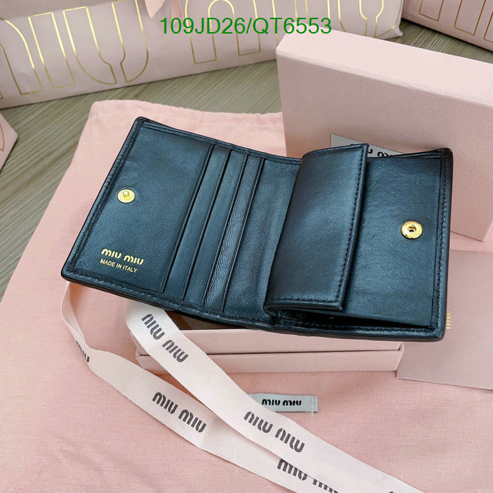 Miu Miu Bag-(Mirror)-Wallet- Code: QT6553 $: 109USD