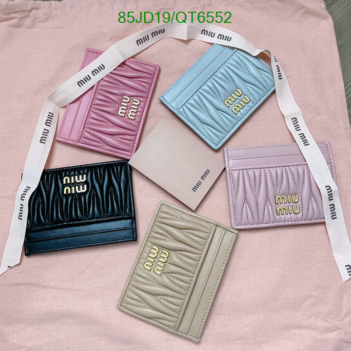 Miu Miu Bag-(Mirror)-Wallet- Code: QT6552 $: 85USD