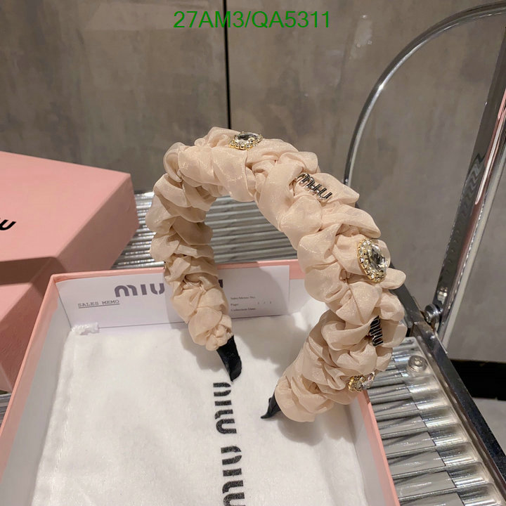 Headband-MIU MIU Code: QA5311 $: 27USD