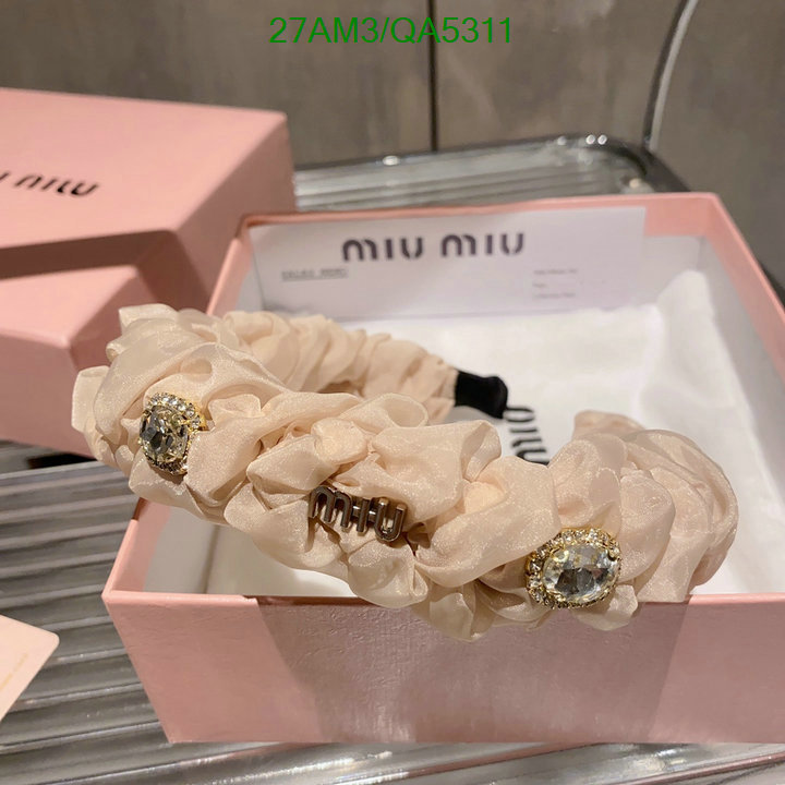 Headband-MIU MIU Code: QA5311 $: 27USD