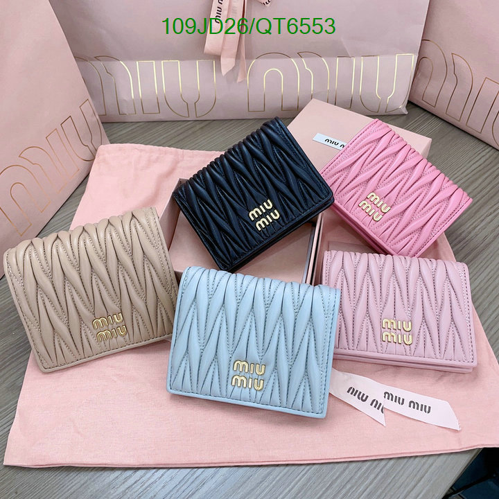 Miu Miu Bag-(Mirror)-Wallet- Code: QT6553 $: 109USD