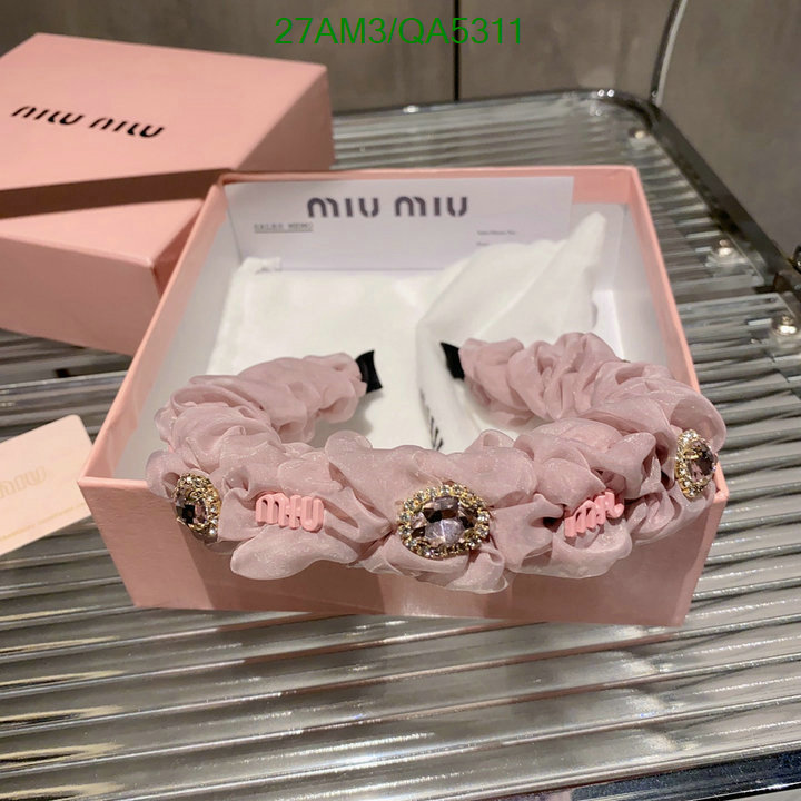 Headband-MIU MIU Code: QA5311 $: 27USD