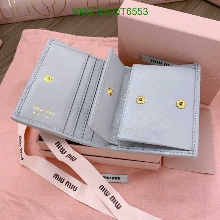 Miu Miu Bag-(Mirror)-Wallet- Code: QT6553 $: 109USD