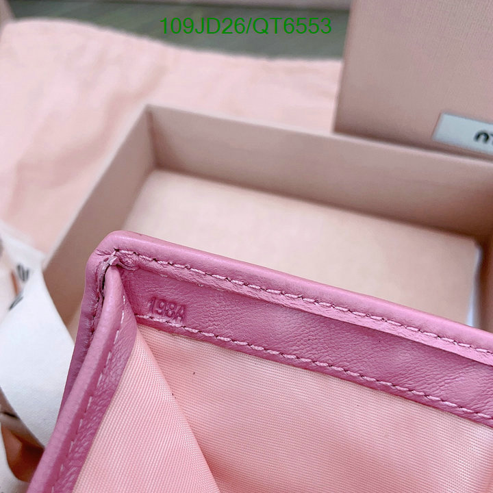 Miu Miu Bag-(Mirror)-Wallet- Code: QT6553 $: 109USD