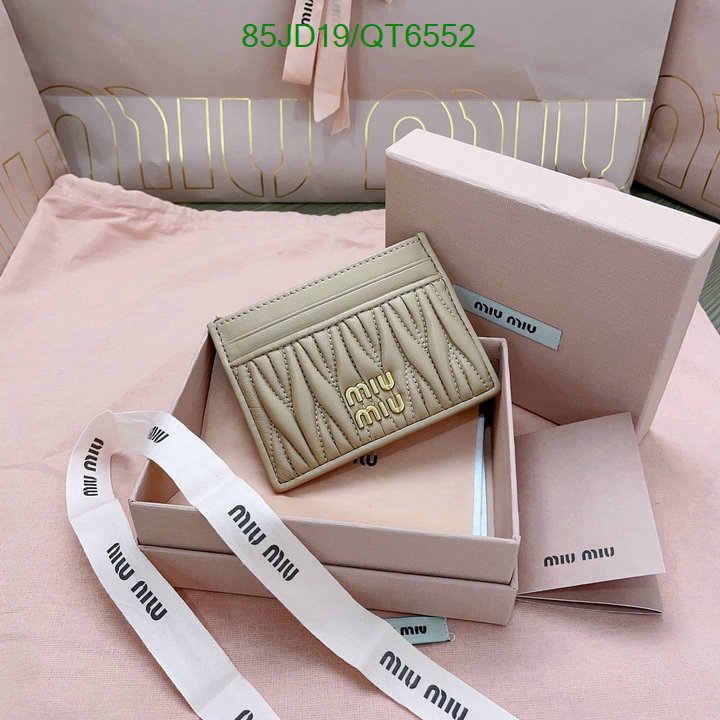 Miu Miu Bag-(Mirror)-Wallet- Code: QT6552 $: 85USD