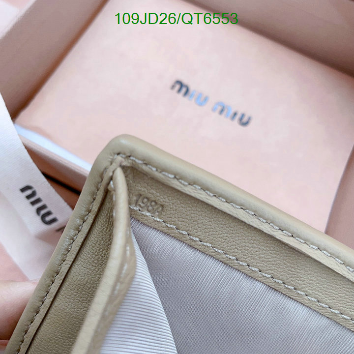 Miu Miu Bag-(Mirror)-Wallet- Code: QT6553 $: 109USD