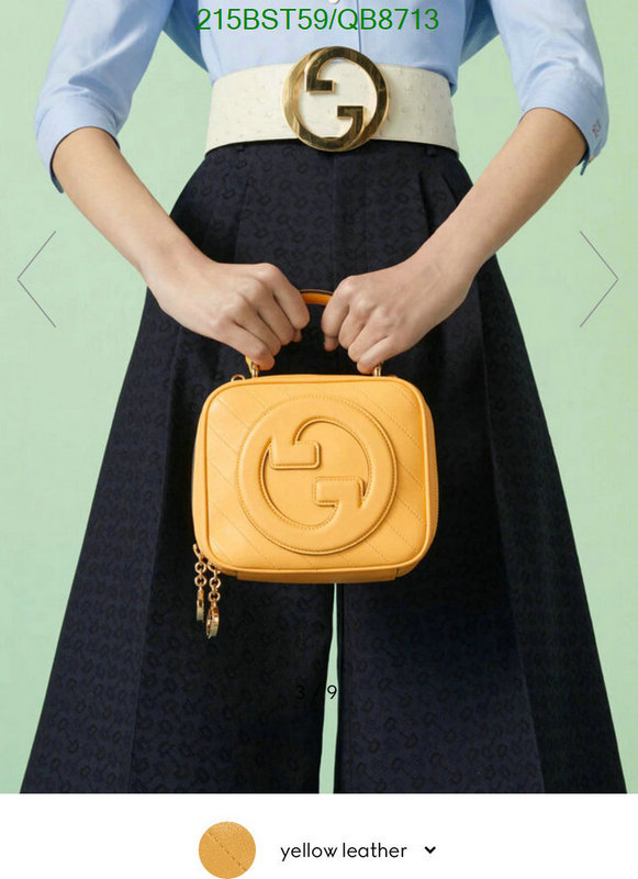 Gucci Bag-(Mirror)-Diagonal- Code: QB8713 $: 215USD