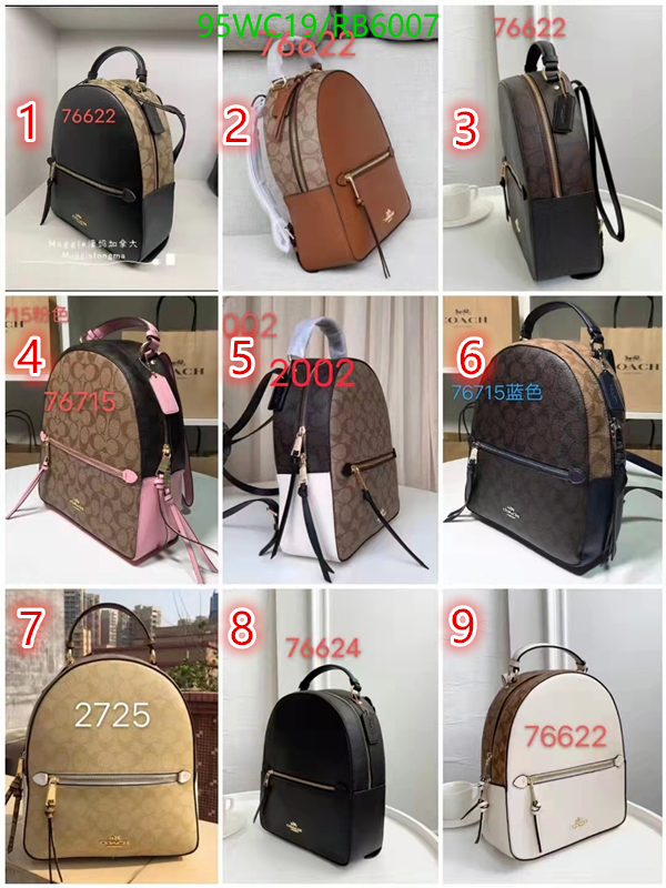 Coach Bag-(4A)-Backpack- Code: RB6007 $: 95USD