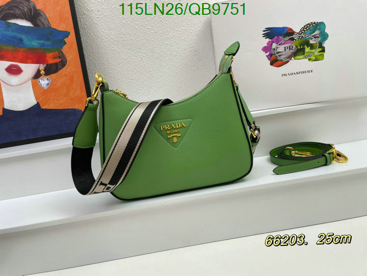 Prada Bag-(4A)-Diagonal- Code: QB9751 $: 115USD