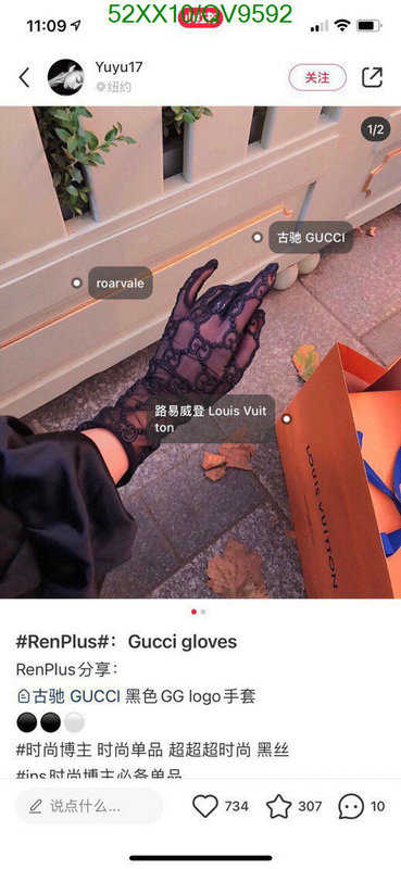 Gloves-Gucci Code: QV9592 $: 52USD