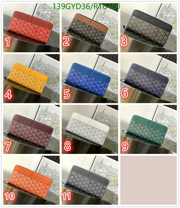 Goyard Bag-(Mirror)-Wallet- Code: RT6480 $: 139USD