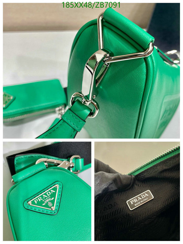 Prada Bag-(Mirror)-Triangle- Code: ZB7091 $: 185USD