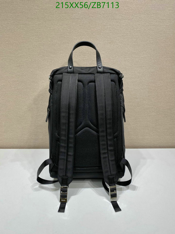 Prada Bag-(Mirror)-Backpack- Code: ZB7113 $: 215USD