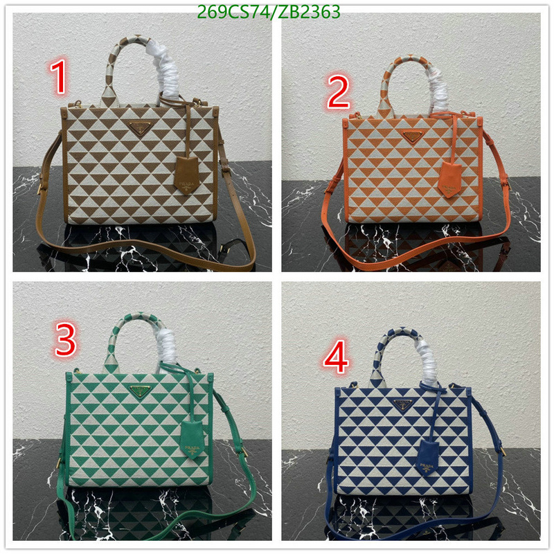 Prada Bag-(Mirror)-Handbag- Code: ZB2363 $: 269USD