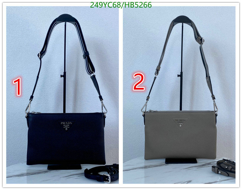 Prada Bag-(Mirror)-Handbag- Code: ZB5266 $: 249USD