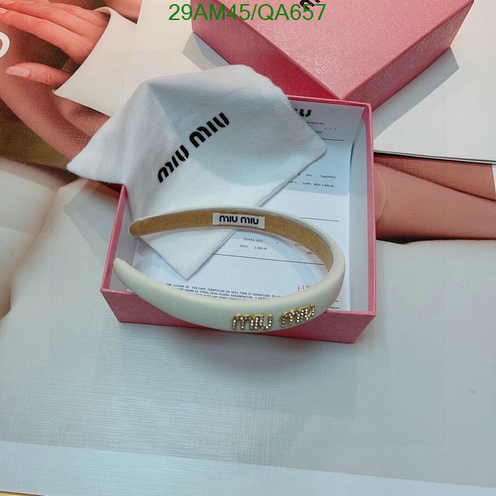 Headband-MIU MIU Code: QA657 $: 29USD