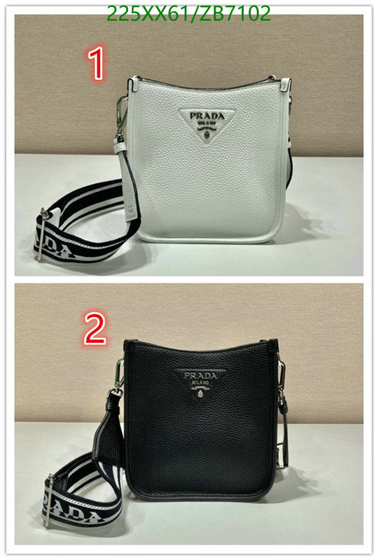 Prada Bag-(Mirror)-Diagonal- Code: ZB7102 $: 225USD