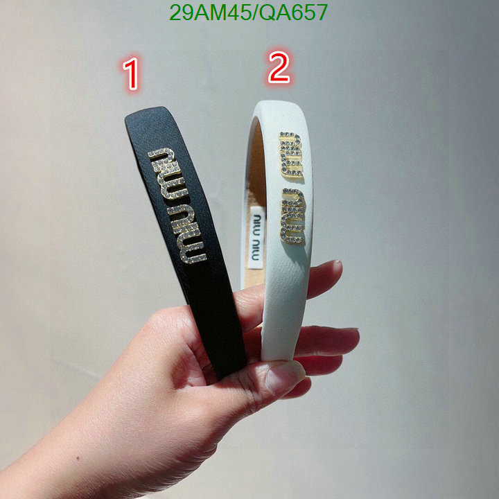 Headband-MIU MIU Code: QA657 $: 29USD