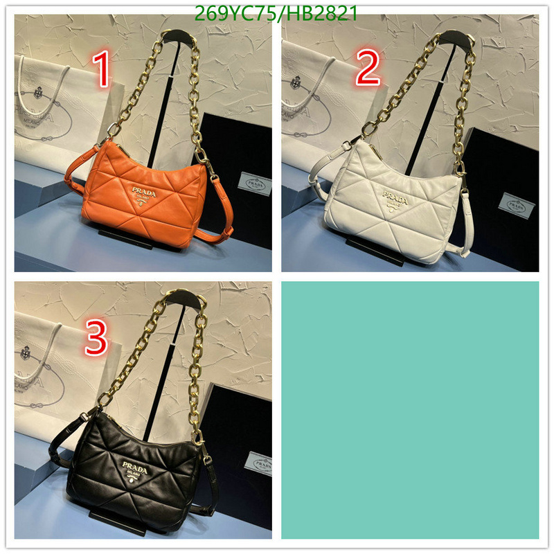Prada Bag-(Mirror)-Handbag- Code: HB2821 $: 269USD