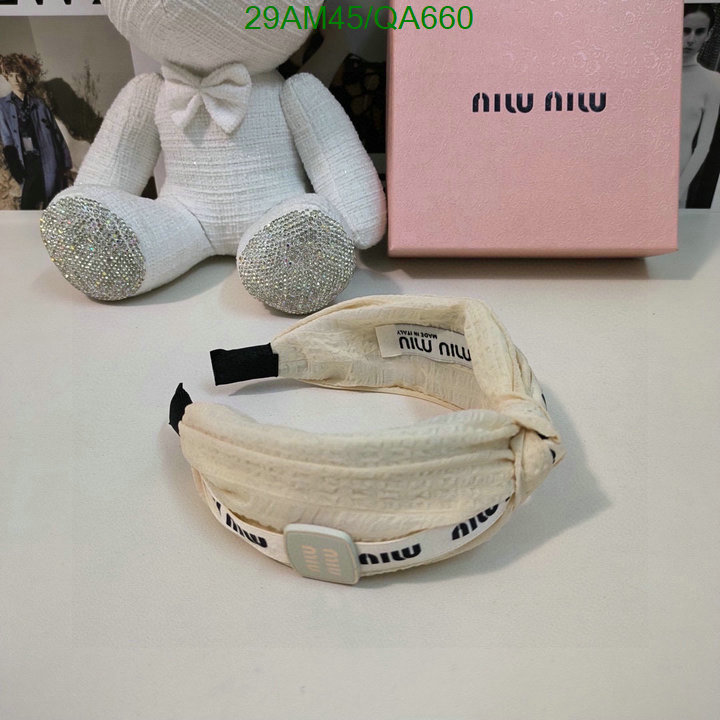 Headband-MIU MIU Code: QA660 $: 29USD